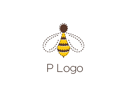 bee in stitch line logo