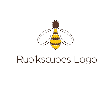 bee in stitch line logo