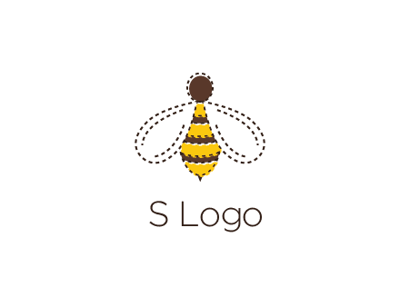 bee in stitch line logo