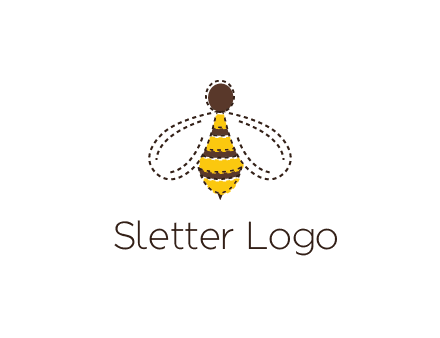 bee in stitch line logo