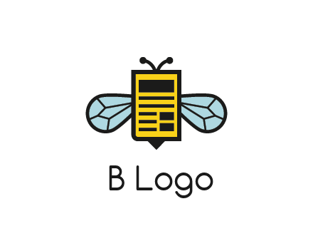 bee and page logo