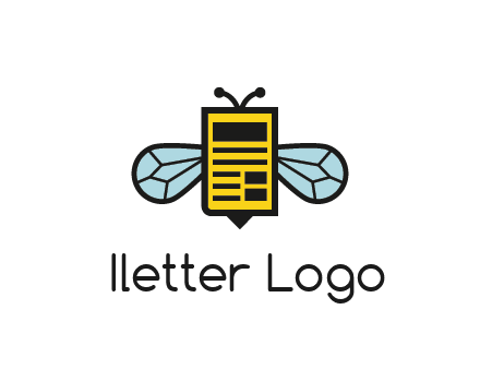 bee and page logo