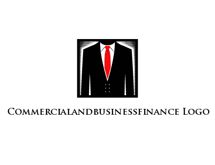 suit with red tie illustration