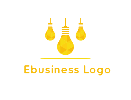 polygon hanging bulb logo