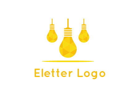 polygon hanging bulb logo