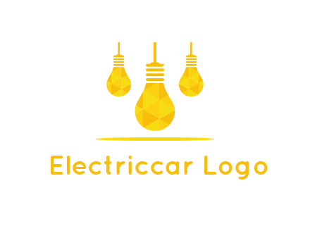 polygon hanging bulb logo