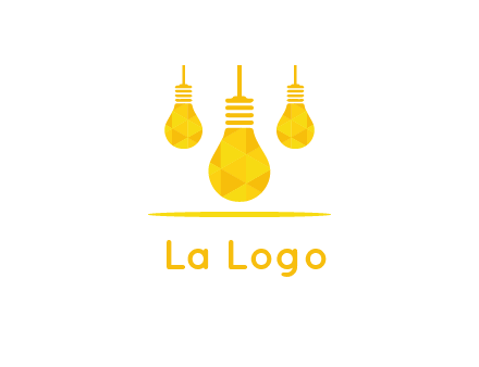 polygon hanging bulb logo