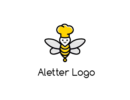 bee with chef hat logo