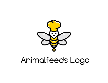 bee with chef hat logo