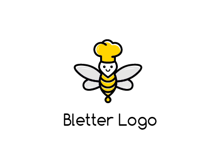 bee with chef hat logo