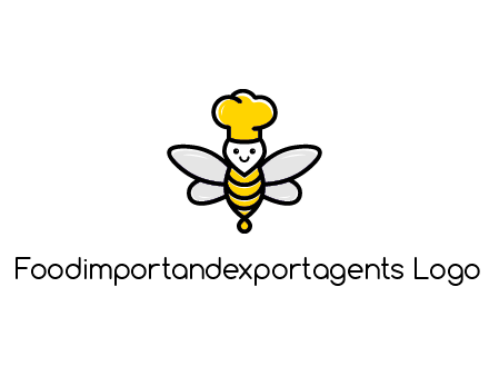 bee with chef hat logo