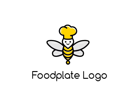 bee with chef hat logo