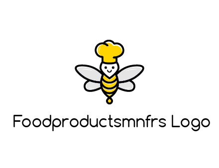 bee with chef hat logo