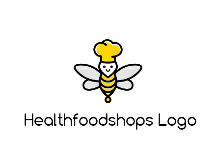 bee with chef hat logo