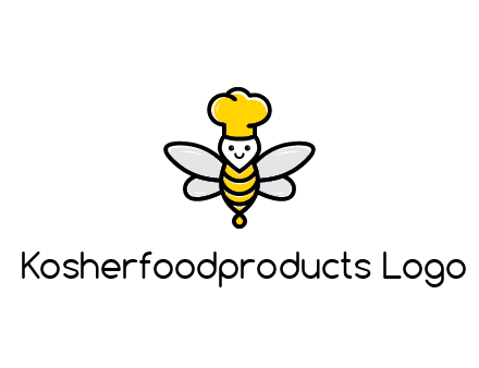 bee with chef hat logo