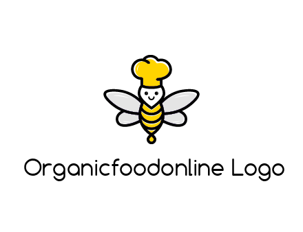 bee with chef hat logo