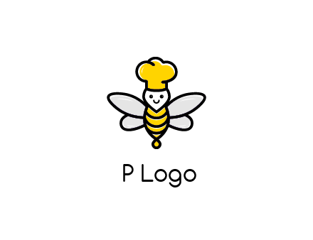 bee with chef hat logo