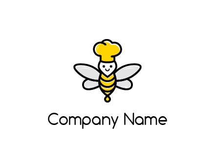 bee with chef hat logo