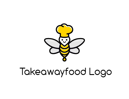 bee with chef hat logo