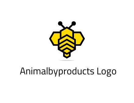 honeycomb in a bee shape logo