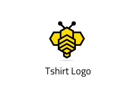 honeycomb in a bee shape logo