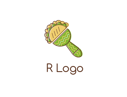 taco and maracas symbol