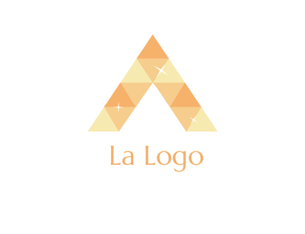 polygonal letter A with shines logo