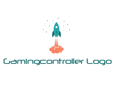 spacecraft taking off logo