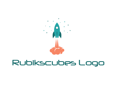 spacecraft taking off logo