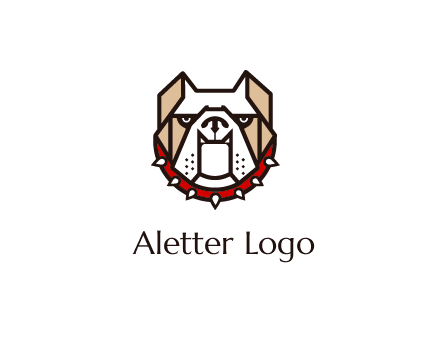 geometrical bulldog logo