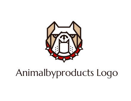 geometrical bulldog logo