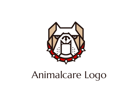 geometrical bulldog logo