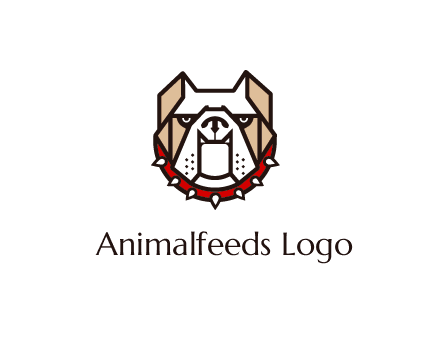 geometrical bulldog logo