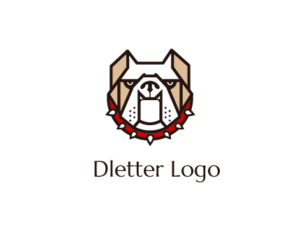 geometrical bulldog logo