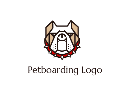 geometrical bulldog logo