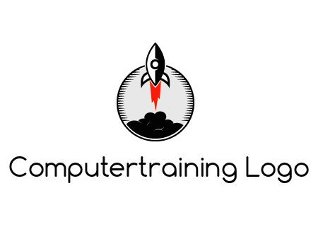 rocket launching logo