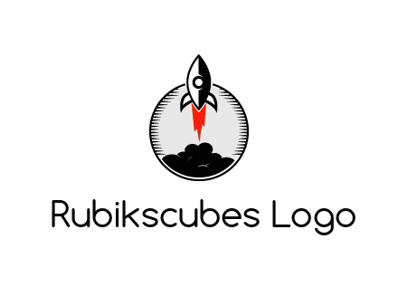 rocket launching logo