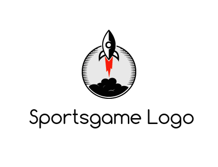 rocket launching logo