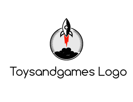 rocket launching logo