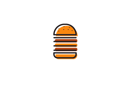 party logo of a burger food truck party logo design for a burger