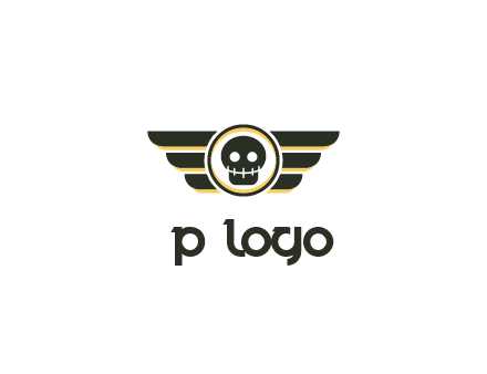 pilot badge with a skull logo