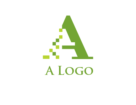 Digital letter A logo