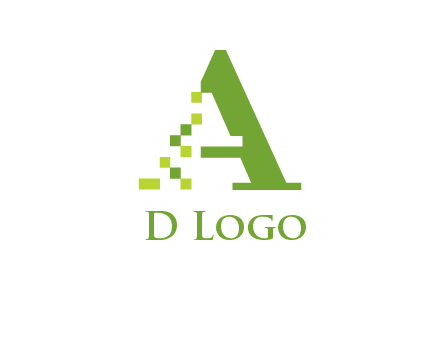 Digital letter A logo