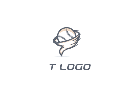 baseball in a tornado logo