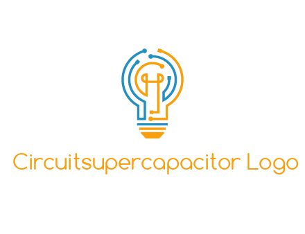 IT logo with circuit cables forming a light bulb