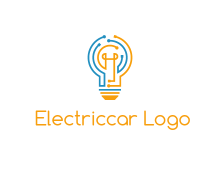 IT logo with circuit cables forming a light bulb