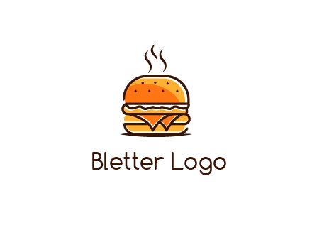 steaming burger logo