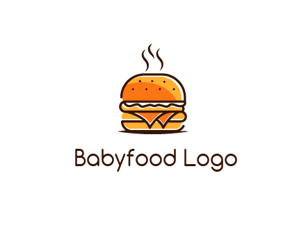 steaming burger logo