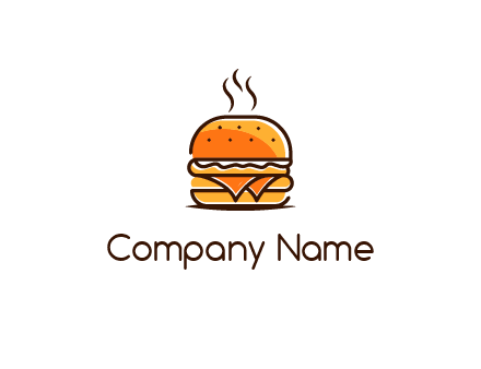 steaming burger logo