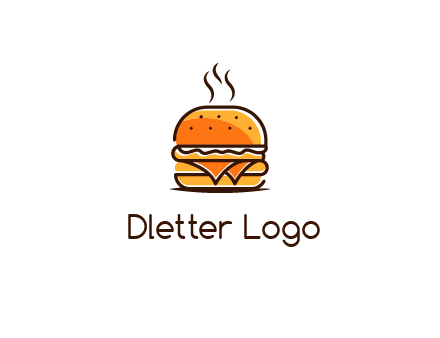 steaming burger logo